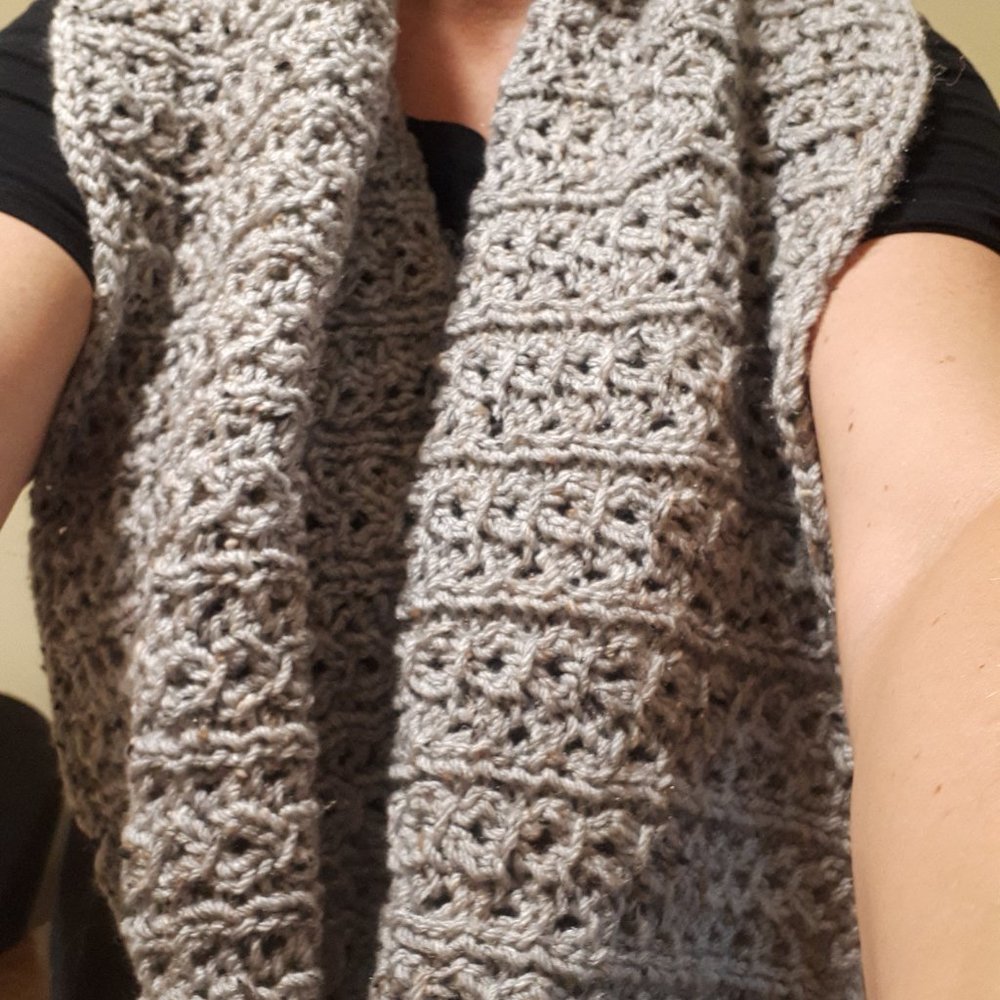 Grey Heather Infinity Scarf - Picture 5 of 6